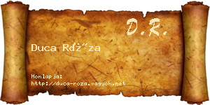 Duca Róza névjegykártya