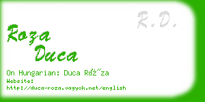 roza duca business card